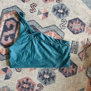 Mikoh Turquoise One-Shoulder Top